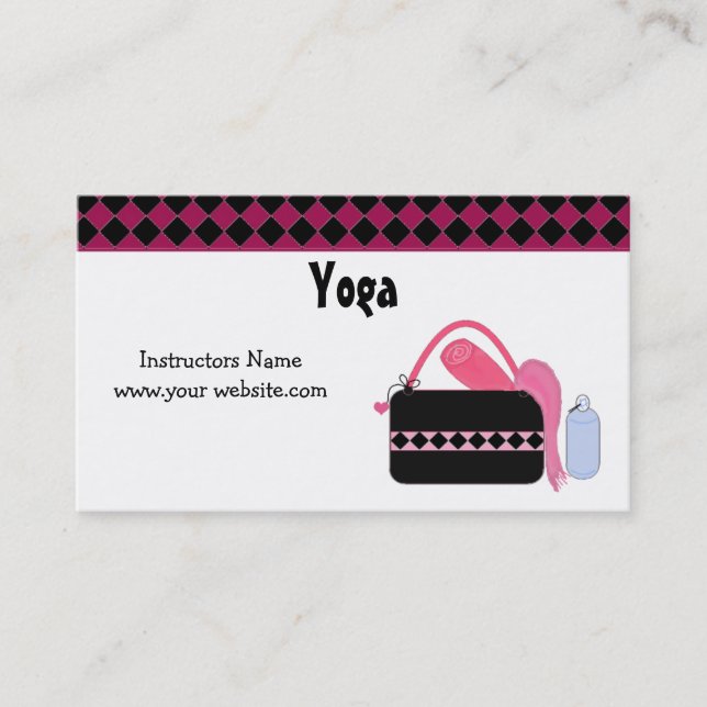 Carte De Visite Professeur de yoga (Devant)