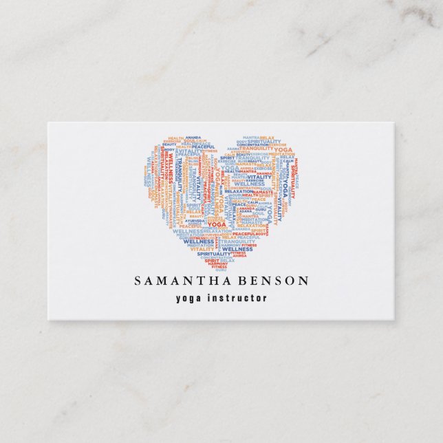 Carte De Visite Professeur de Yoga (Devant)