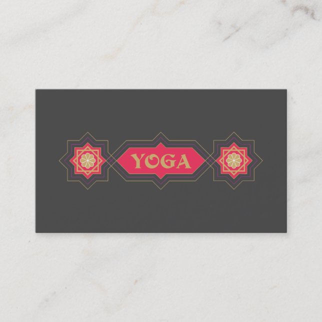 Carte De Visite Professeur de Yoga, Cours (Devant)