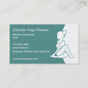 Carte De Visite Professeur de yoga élégant et tendance