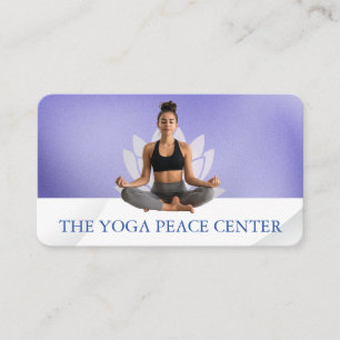 Carte De Visite Professeur de Yoga Fitness Fleur de Lotus