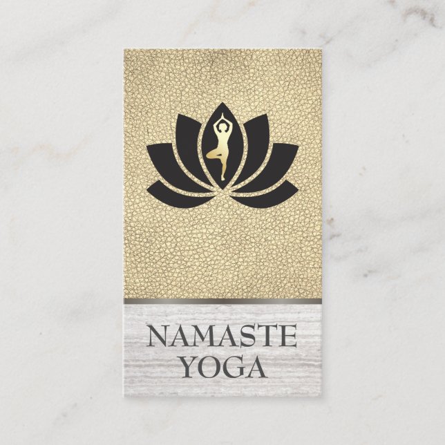 Carte De Visite Professeur de Yoga Fleur (Devant)