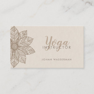 Carte De Visite Professeur de Yoga Mandala