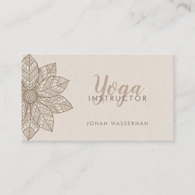 Carte De Visite Professeur de Yoga Mandala (Devant)