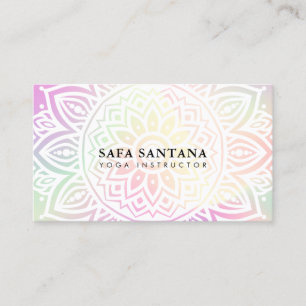Carte De Visite Professeur de Yoga Mandala Holographique