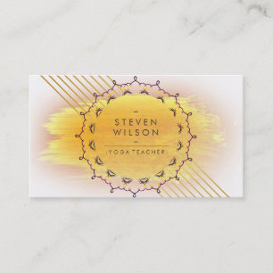 Carte De Visite Professeur de yoga Mandala Massage holistique déco