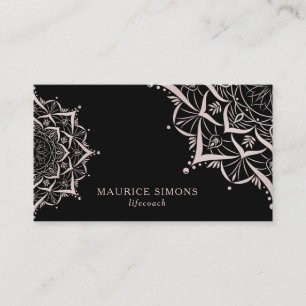 Carte De Visite Professeur de Yoga Mandala Yoga coach de vie Zen