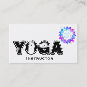 Carte De Visite *~* Professeur de Yoga OM Lotus Mandala