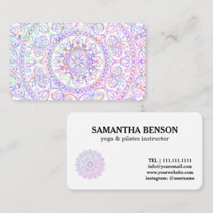 Carte De Visite Professeur de Yoga Pilates Mandala