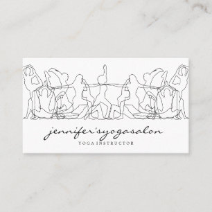 Carte De Visite Professeur de Yoga Poses Pratique Gym Asanas