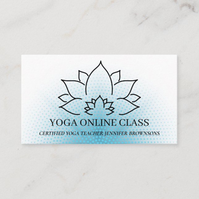 Carte De Visite Professeur de yoga privé Navy noir (Devant)