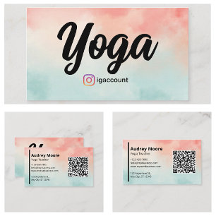 Carte De Visite Professeur de Yoga Professionnel
