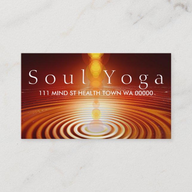 Carte De Visite Professeur de YOGA Santé Esprit Méditation (Devant)