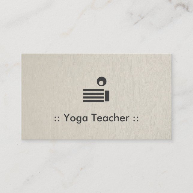 Carte De Visite Professeur de Yoga Simple Élégant Professionnel (Devant)