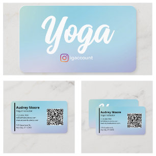 Carte De Visite Professeur de Yoga Studios de Yoga Professionnel