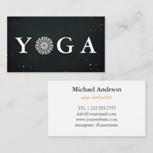 Carte De Visite Professeur de Yoga Style Vintage