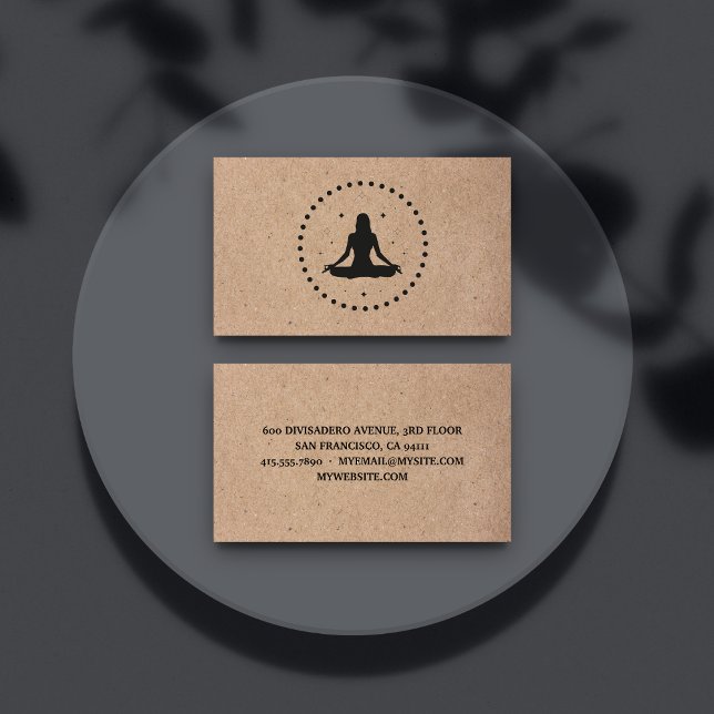 Carte De Visite Professeur de Yoga tendance Logo professionnel Bus (Créateur téléchargé)
