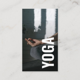 Carte De Visite Professeur de Yoga Texte Gras Photo 