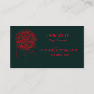 Carte De Visite Professeur de Yoga Yoga Instructeur élégant