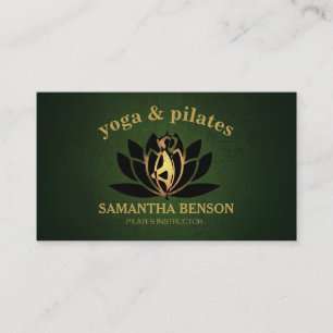 Carte De Visite Professeur d'enseignant de yoga Pilates Lotus