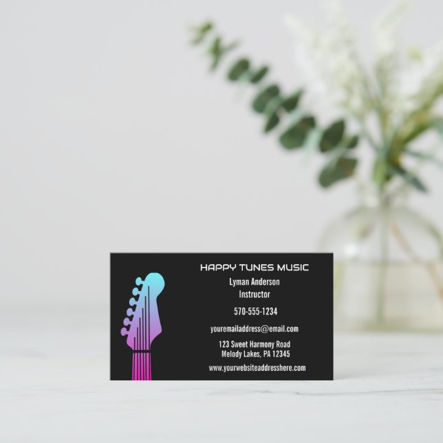 Carte De Visite Professeur d'instrument de musique Professeur de g (Debout devant)