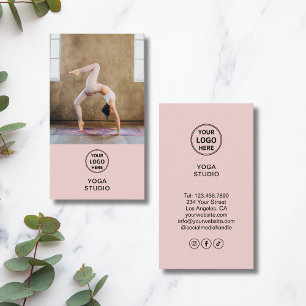 Carte De Visite Professeur d'Yoga Enseignant Logo Personnalisé Pho