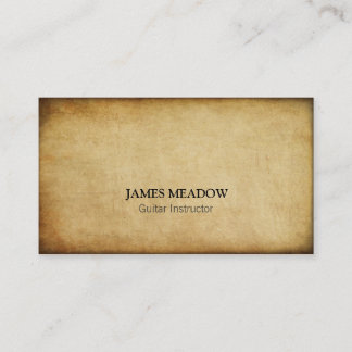 Carte De Visite Professeur grunge vintage de guitare de musicien