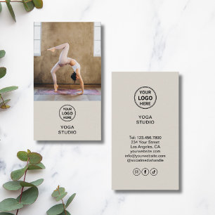 Carte De Visite Professeur instructeur de yoga Logo personnalisé P