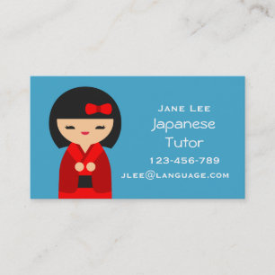 Carte De Visite Professeur japonais Tutor