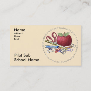 Carte De Visite Professeur remplaçant pilote