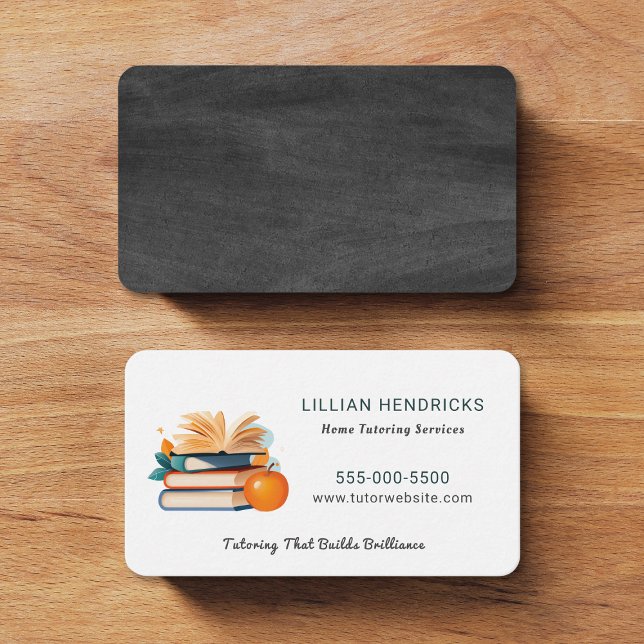 Carte De Visite Professeur Tuteur Éducation Maison École (Créateur téléchargé)
