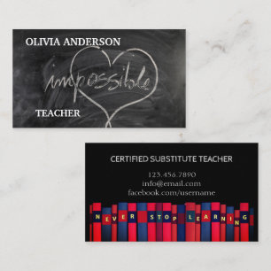 Carte De Visite Professeur   Tutor NE CESSE JAMAIS D'APPRENDRE