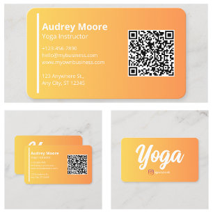Carte De Visite Professeurs de yoga instructeurs studios de yoga p