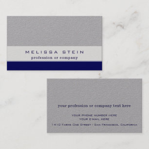 Carte De Visite profession ou entreprise bleu sur gris prime