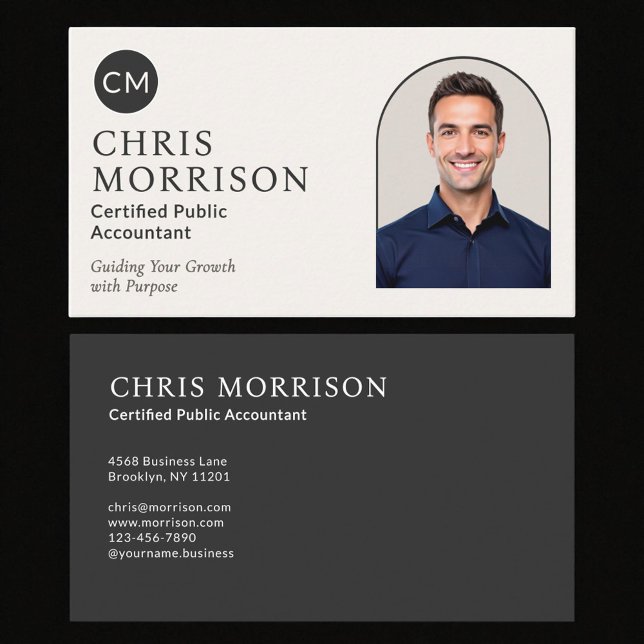 Carte De Visite Professional Accountant CPA Tax Preparer  (Créateur téléchargé)