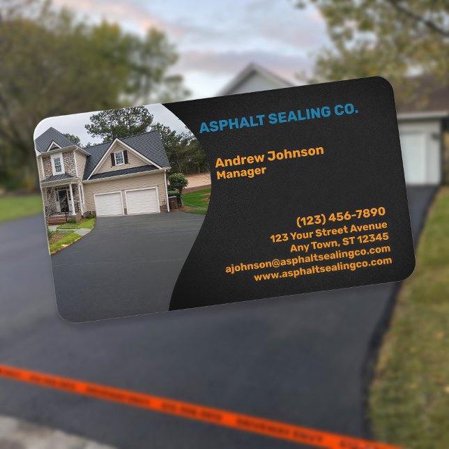 Carte De Visite Professional Asphalt Driveway Sealing Company (Créateur téléchargé)