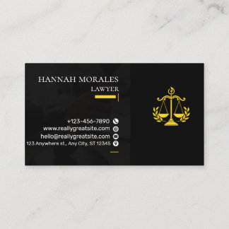 Carte De Visite Professional Attorney Business Card | Lawyer 