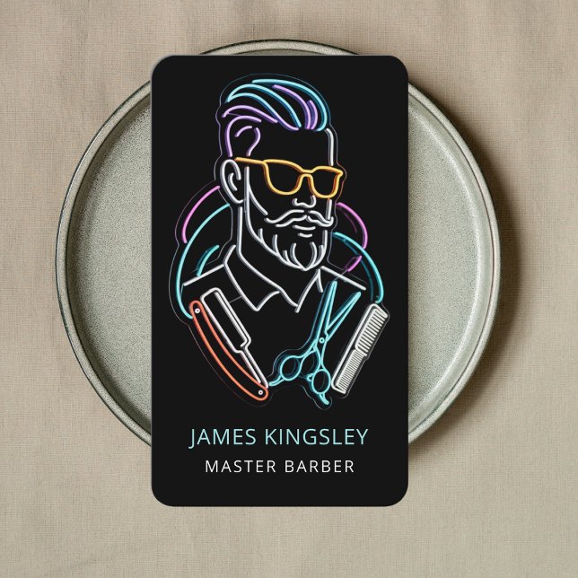 Carte De Visite Professional Barber Haircut Shave Grooming Stylish (Créateur téléchargé)