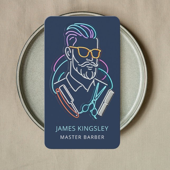 Carte De Visite Professional Barber Haircut Shave Grooming Stylish (Créateur téléchargé)
