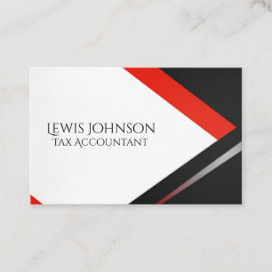Carte De Visite Professional Black and Red Modern Editable