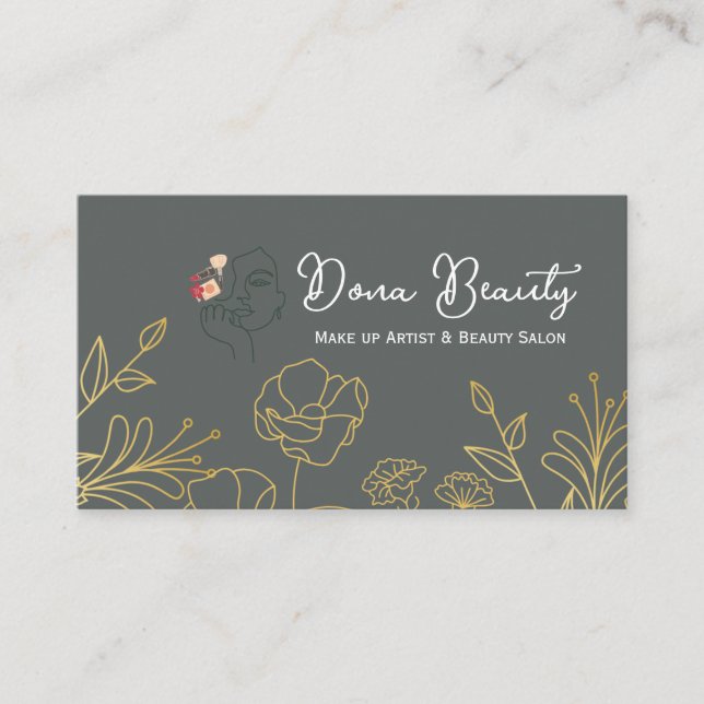 Carte De Visite Professional Bridal Makeup Artist Business Card (Devant)