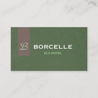 Carte De Visite Professional Business Card in Elegant Olive Green 