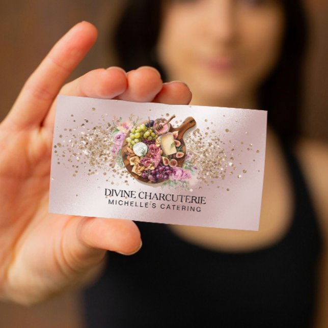 Carte De Visite Professional Charcuterie Catering Grazing Board  (Professional Charcuterie Catering Grazing Board Business Card)