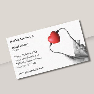 Carte De Visite Professional Clean Medical Doctor Business Card