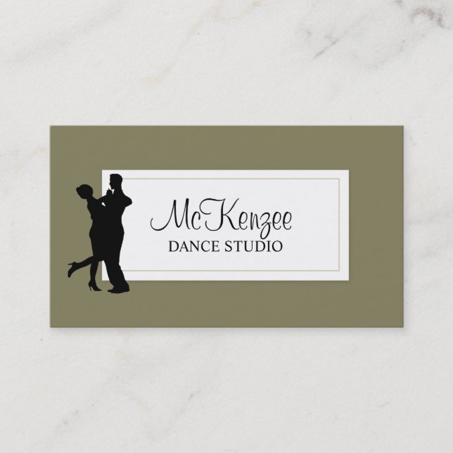 Carte De Visite Professional Dance Studio, Instructeur Business (Devant)