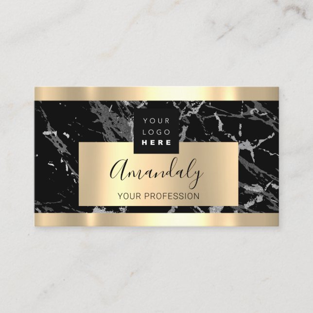 Carte De Visite Professional Finance Investment Services Gold Logo (Devant)