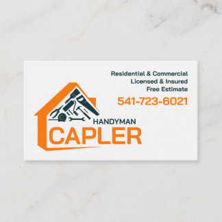 Carte De Visite Professional Handyman Home Repair Maintenance