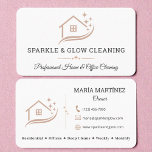 Carte De Visite Professional House Cleaning<br><div class="desc">Promote your cleaning business with this modern house cleaning service business card. The clean,  contemporary layout keeps contact details easy to read while presenting a fresh and professional image. Designed for house cleaners and residential cleaning services,  this card offers a print-ready design that supports a polished and trustworthy brand.</div>