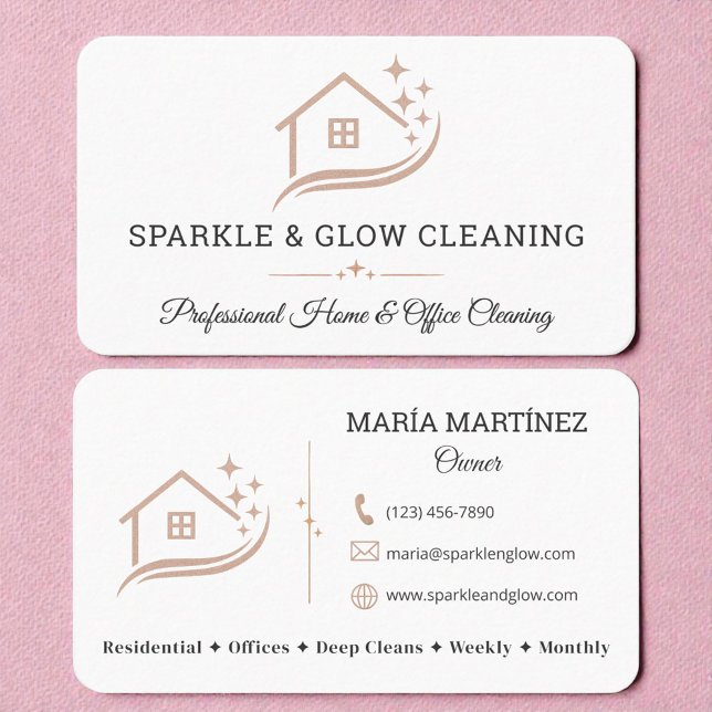 Carte De Visite Professional House Cleaning (Créateur téléchargé)
