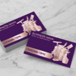Carte De Visite Professional House Cleaning Service Modern Purple<br><div class="desc">Modern Purple House Cleaning Housekeeping Service Business Cards.</div>